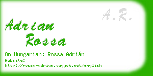 adrian rossa business card